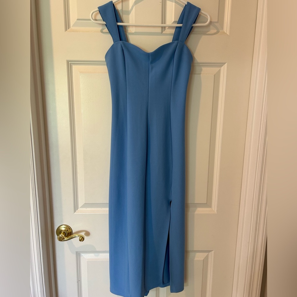 Abercrombie & Fitch Powder Blue Strapless Midi Dress